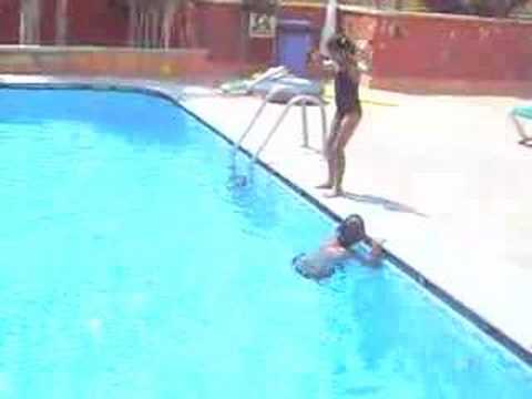 Kids swimming