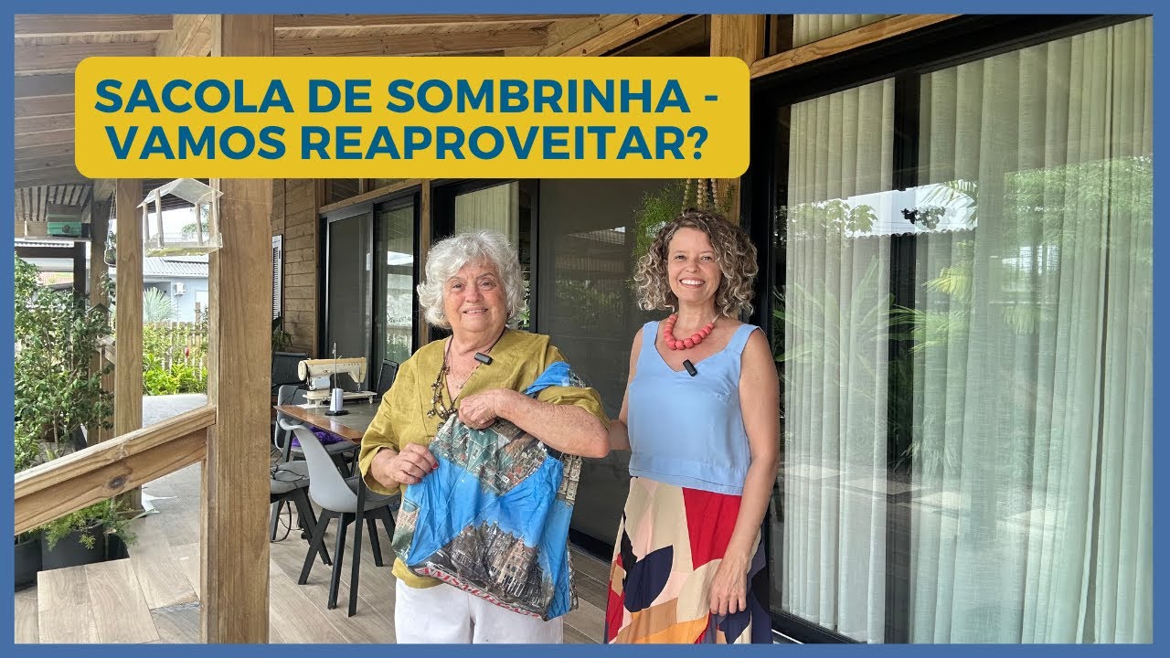 Sacola de sombrinha - vamos reaproveitar este material fantástico