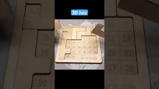 30 July calendar puzzle solved