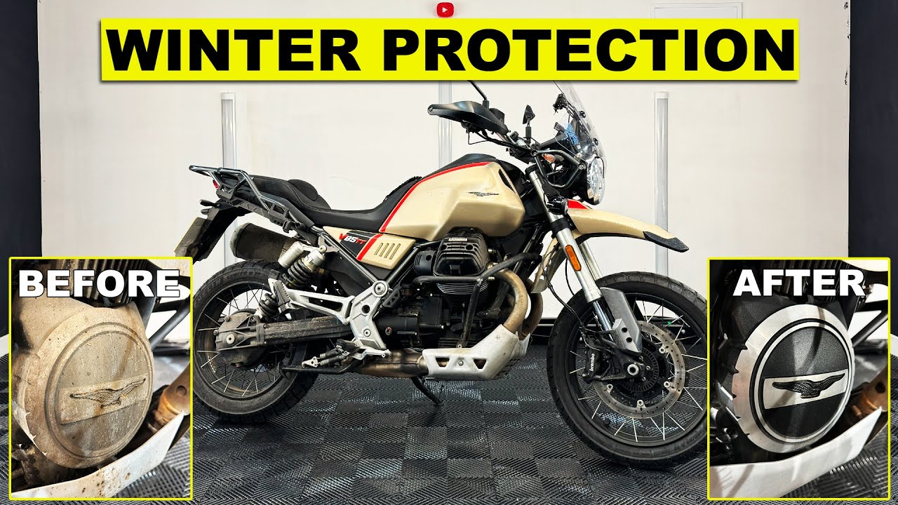 Satisfying Winter Protection Detail & Ceramic Coating - Moto Guzzi V85TT ASMR