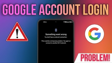 Something Went Wrong to Login Google Account? || Tech Wash