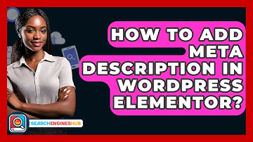 How To Add Meta Description In WordPress Elementor? - SearchEnginesHub.com