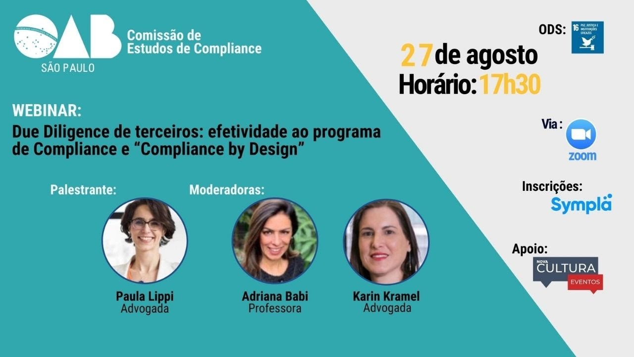 Webinar: Due Diligence de terceiros: efetividade ao Programa de ...