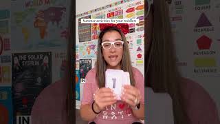Summer activities for your toddlers - numbers flash cards  - preschool activities #shorts