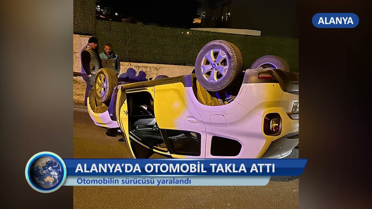 Otomobilin sürücüsü yaralandı  -Dim TV Haberler