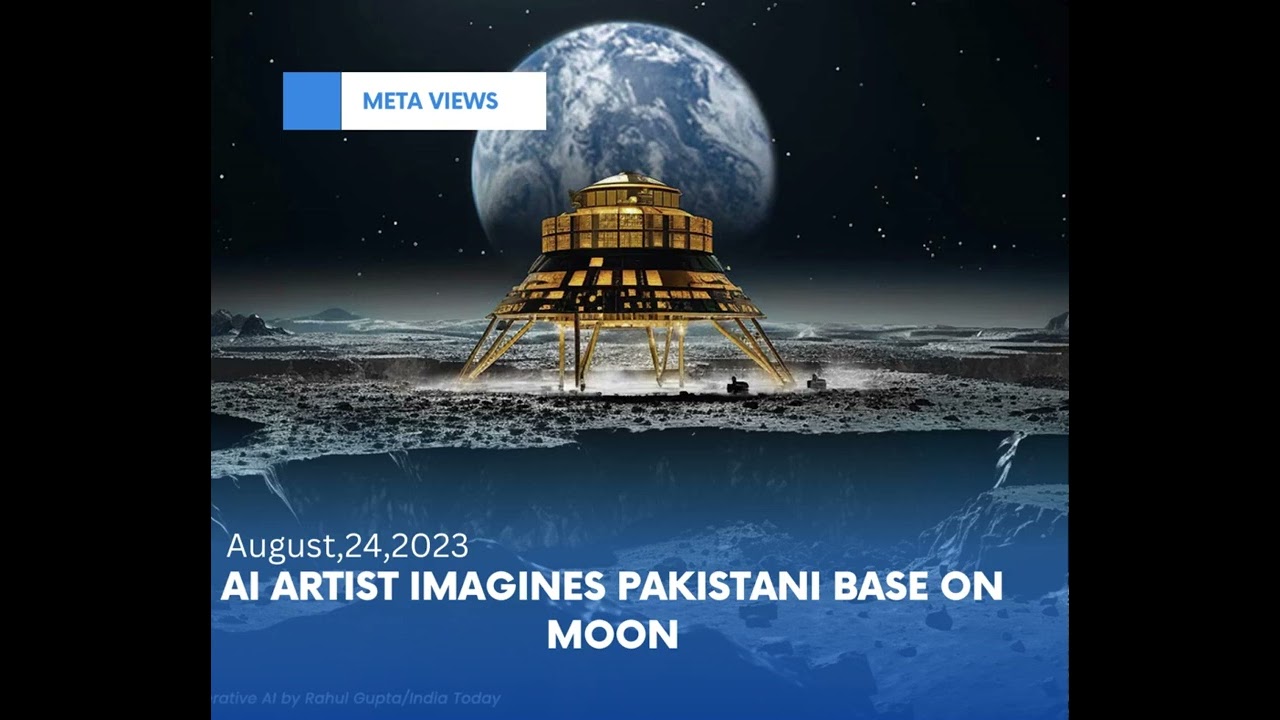 AI Artist imagines Pakistani Base on Moon