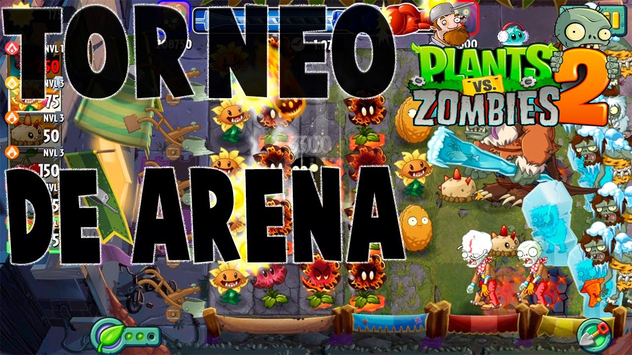 Plantas vs Zombies 2 Torneo de la Arena Cuevas Congeladas Mega Combo ...
