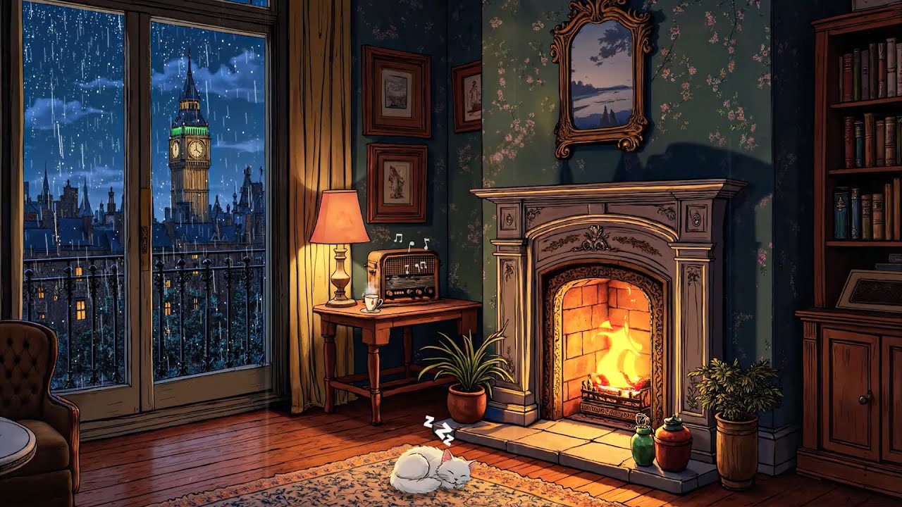 you're listening to vintage jazz on a rainy 1940s night (relax, unwind, study)