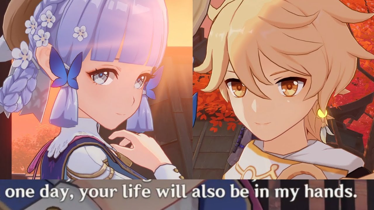 AYAKA IN FONTAINE OUTFIT CUTSCENE| AYAKA AND TRAVELER DAY 3