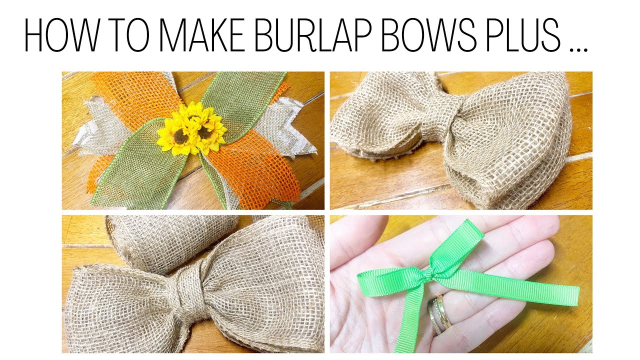 HOW TO MAKE BURLAP BOWS, BOWS FOR YOUR WOOD SIGNS, EASY DIY BOWS