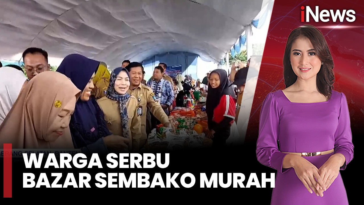 Warga Serbu Bazar Sembako Murah, Jual Kebutuhan Pokok Dibawah Harga Pasar |iNews Terkini 5/3