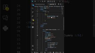 Table Hide Columns in html css | CodeCrunch |