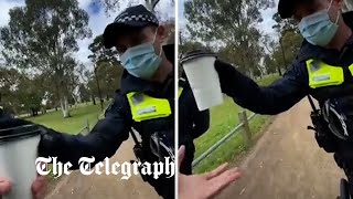 video: Melbourne police ‘check coffee cups’ to ensure residents aren’t breaking mask rules