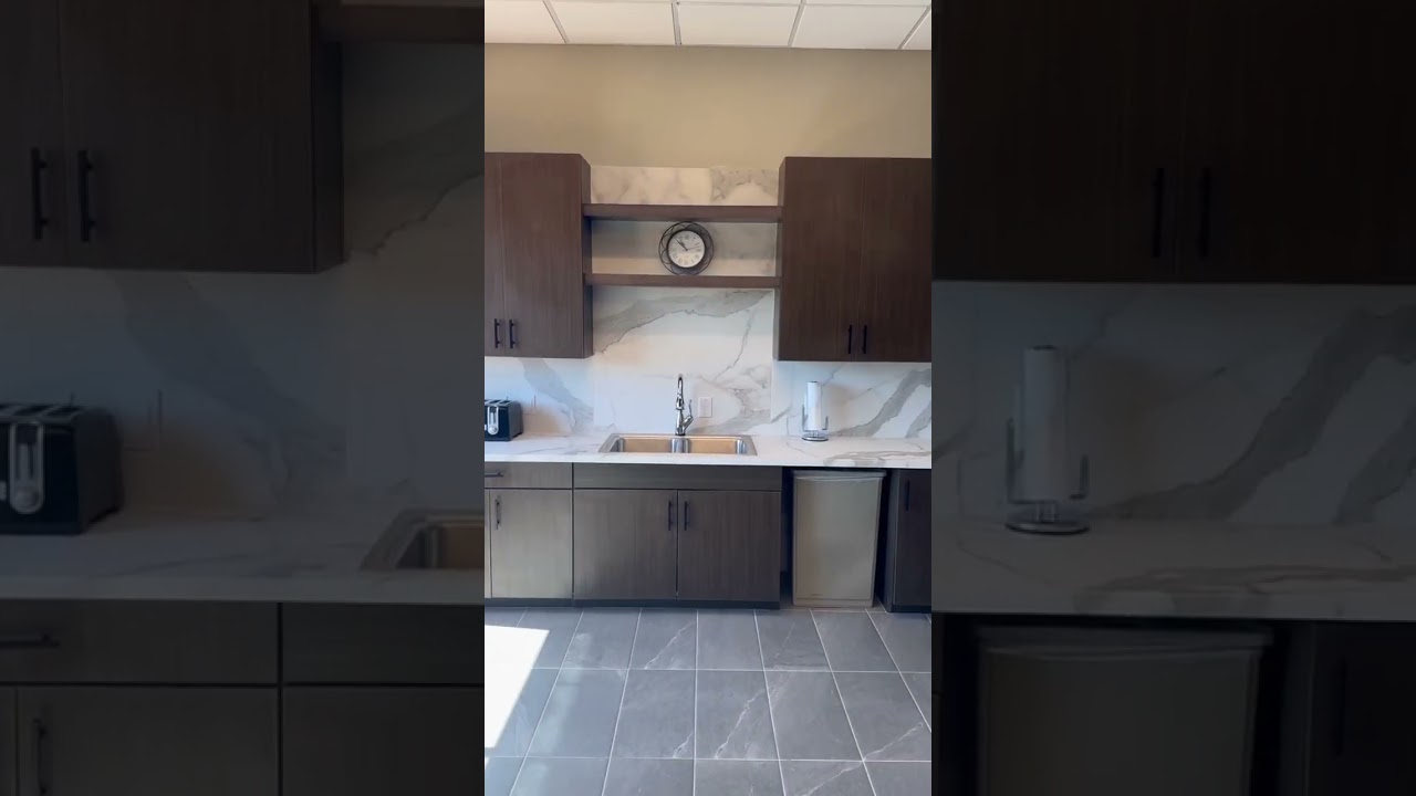 Porcelain Countertops in Breakroom