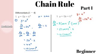 Calculus - HOW TO: Chain Rule (Beginner Level Part 1)