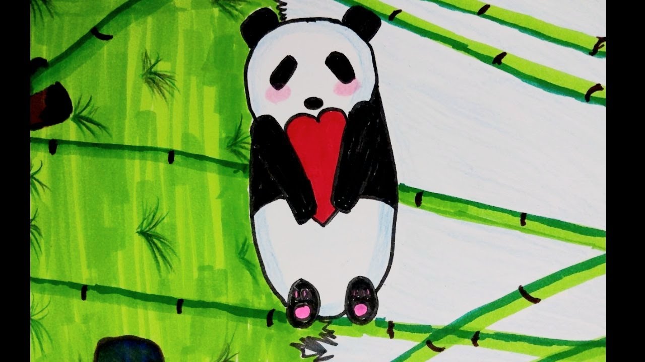 How To Draw A Cute Sleeping panda //panda Step By step 