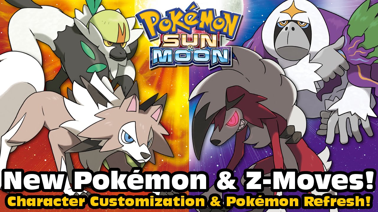 Pokémon Sun and Moon - New Pokemon! Pikachu & Eevee Z-Moves! Character ...