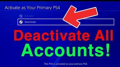 How To Deactivate Your Ps5 Ps4 PS3 Or Psvita