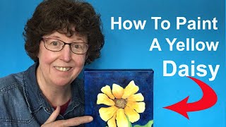 How To Paint A Yellow Daisy Flower  acrylic painting tutorial