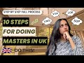How to Apply for Master's in the UK | Step-by-Step Process 2025