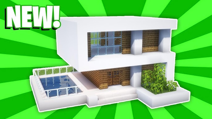 🦊How to make an easy modern house in MINECRAFT 