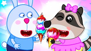 This is ice cream story - Kids Cartoon | Funny Stories for Kids About Baby @RaccoonsFunny