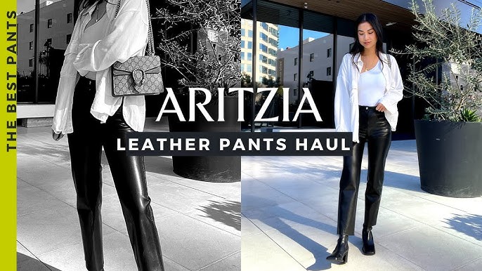 how to style LEATHER PANTS  wilfred melina pant *6 outfit ideas* 