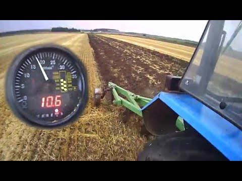 ПАХОТА  МТЗ 82 С ПЛУГОМ БОМЕТ 4-30., тонкости настройки плуга. Как правильно настроить плуг.