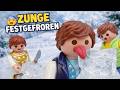 Playmobil Film -🚨Hilfe... !!! Zunge angefroren??? ❄️  I mit Familie Apfelbaum I  Eis und Schnee