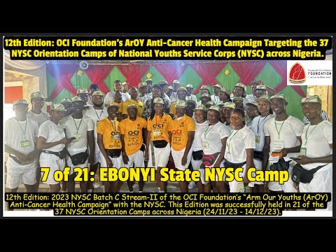 NYSC Batch C Stream 2 (2023): OCI Foundation's ArOY Health Campaign across Nigeria's 37 NYSC camps