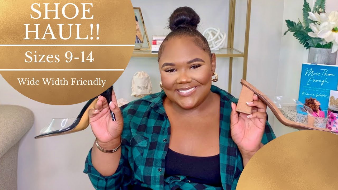 SHOE TRY-ON HAUL | SHOES FOR LONG AND WIDE FEET | Up to Size 14 | Trendy Plus Size Shoes