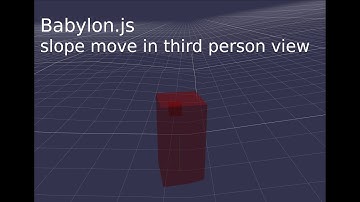 Babylon.js, Sample code for moving along a slope !