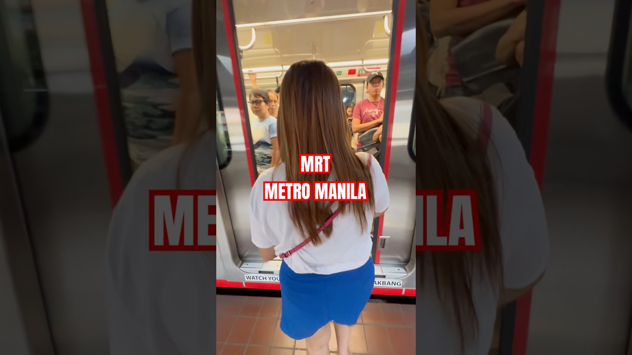 Riding the MRT in metro Manila 