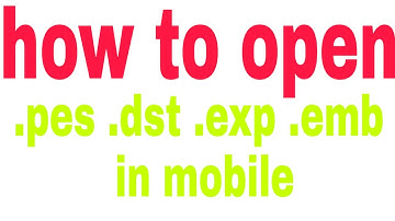 How open .dst .exp files on android ||embroidry  thinks