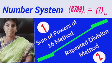 Decimal to Hexadecimal/sum of powers of 16 method#repeated division method