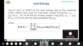 L34 - Marginal, Joint and Conditional Entropies - Information theory