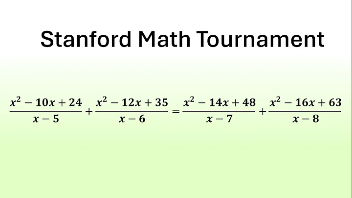 Can You Crack This Rational Equation? | Stanford Math Tournament