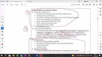 O-Level CS-2210 | Chap -3 Hardware | Computer Architecture | von Neumann |  Embedded systems | CPU