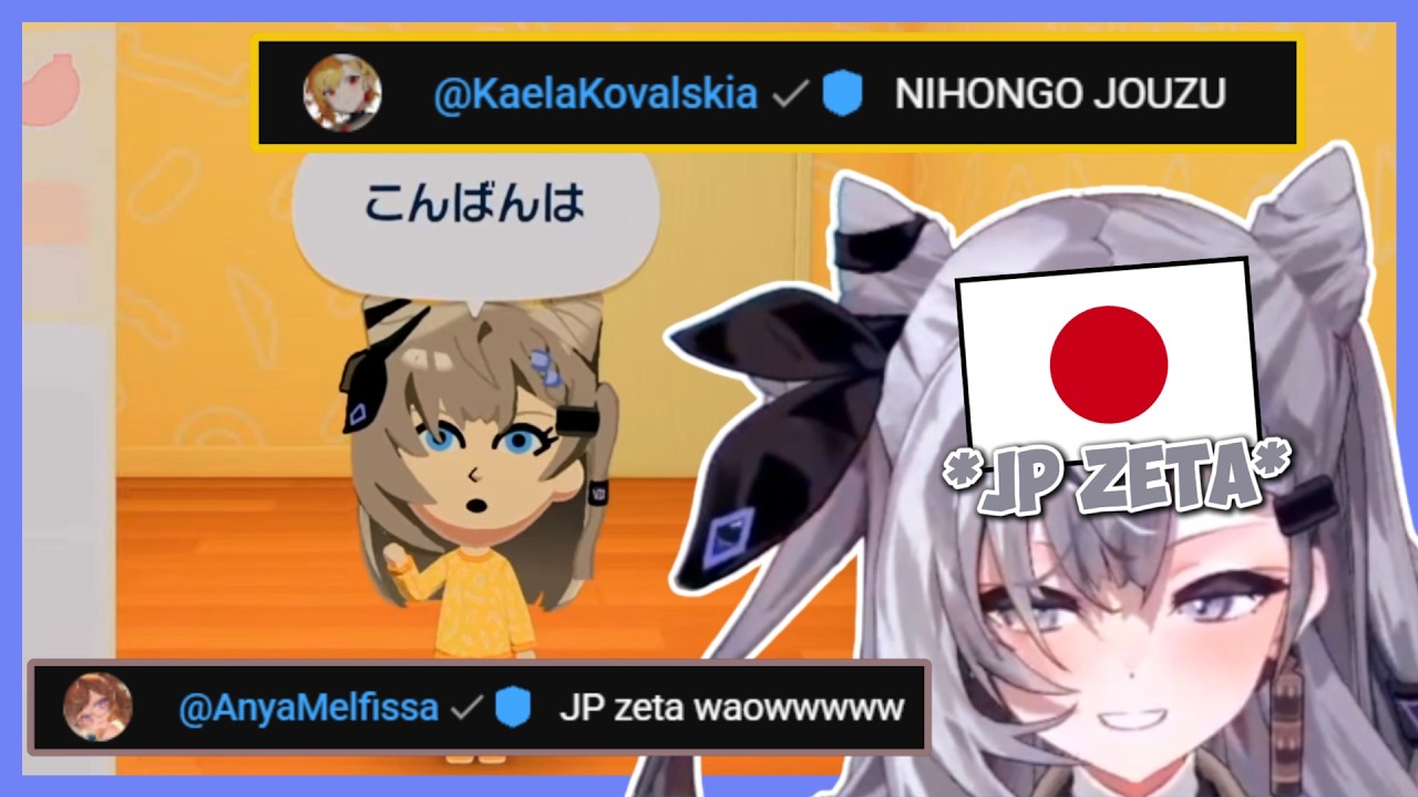Anya & Kaela Are Impressed by Zeta Playing Tomodachi Life in Full Japanese〖hololive〗