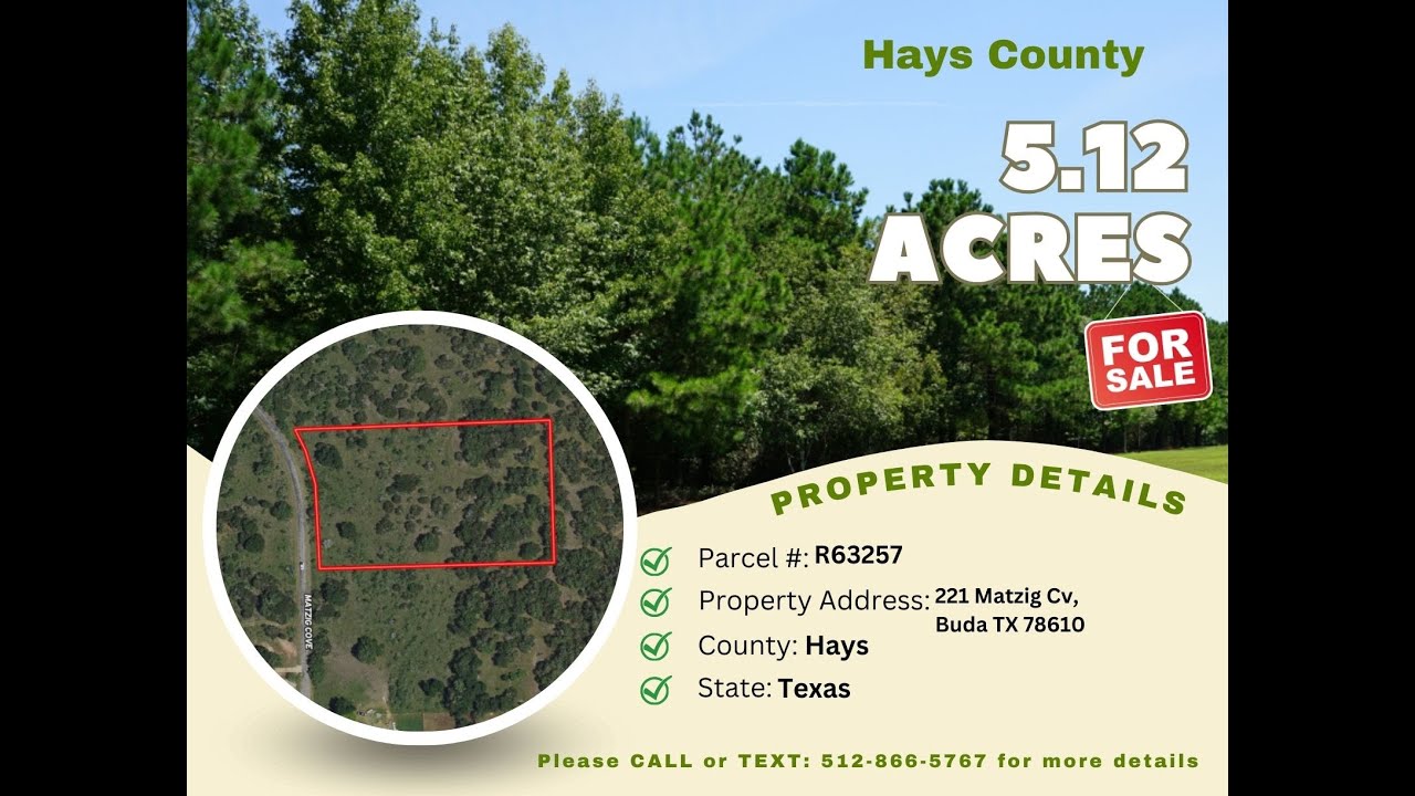5.12 acres in Hays County, Texas
