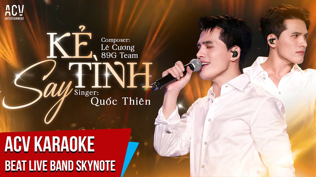KARAOKE | Kẻ Say Tình - Quốc Thiên  | Beat Live Band SkyNote