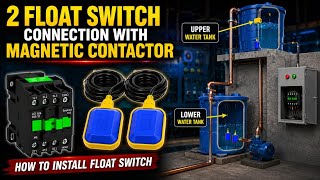 Two Float Switch Wiring with Magnetic Contactor | How to Connect 2 Float Switches for 2 Water Tanks