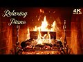 Relaxing piano fireplace music  instrumental fireplace ambience