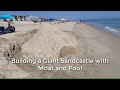 Giant Sandcastle with Moat and Pool