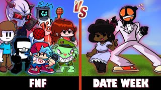 Friday Night Funkin' vs. The Date Week! | Minecraft (WEDDING BATTLE!)