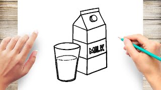 How To Draw Milk Box Step by Step
