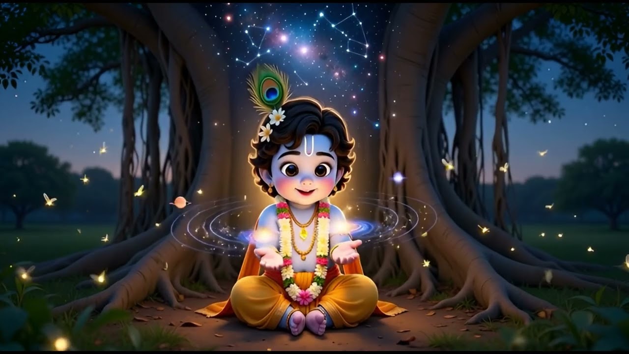 Baby Krishna & Radha’s Magical Forest Dance 🌸✨