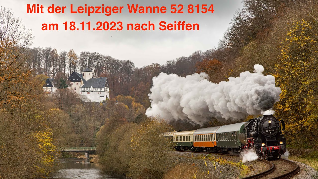 Leipziger 52 8154 auf der Fahrt nach Seiffen  am 18.11.2023