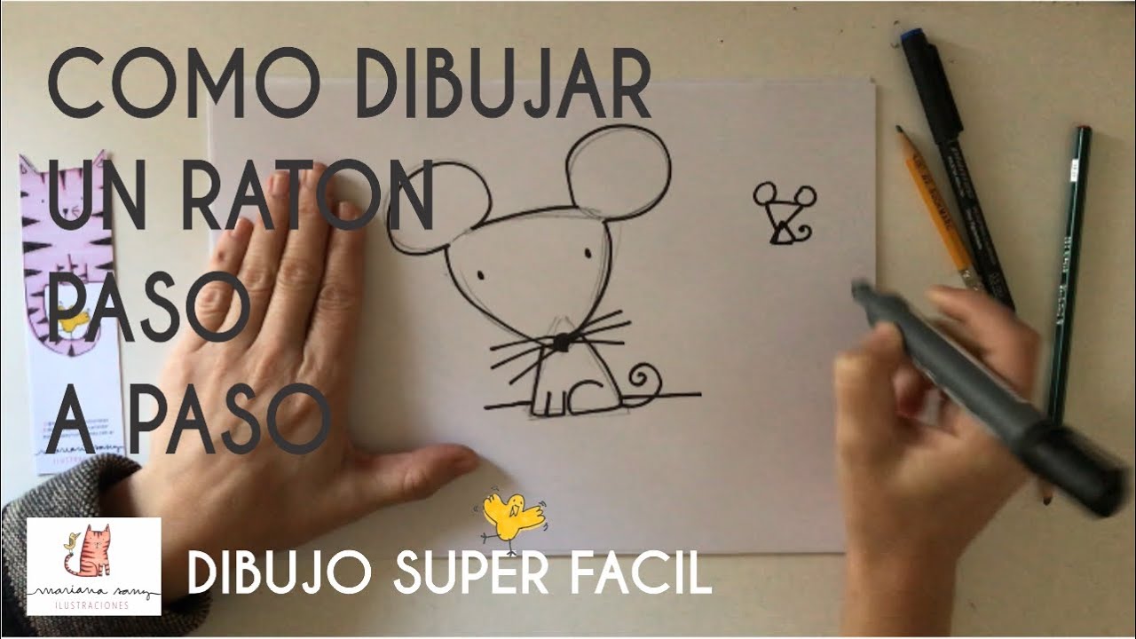 COMO DIBUJAR UN RATON PASO A PASO - YouTube