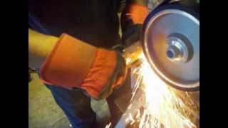 Hollow Grinding, Knifemaking. Jake Debaud Www.debaudblades.com